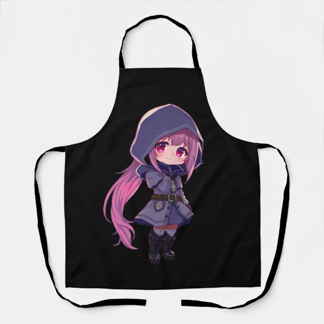 Mystical Chibi Apron – Cute Anime Style for Fantas (Front)