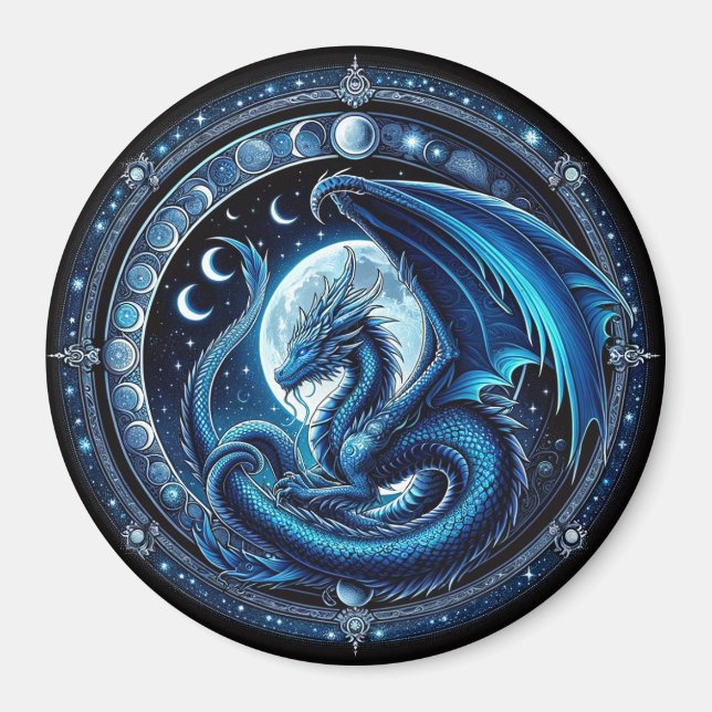 Mystical Chinese Lunar New Year of the Dragon 2024 Magnet (Front)