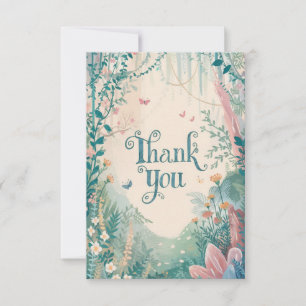 Mystical Colourful Woods Woodland Thank You Card