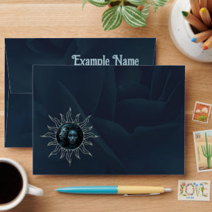 Mystical connection, mystical woman and the lion. envelope