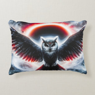 Mystical Cosmic Celestial Owl Accent Pillow
