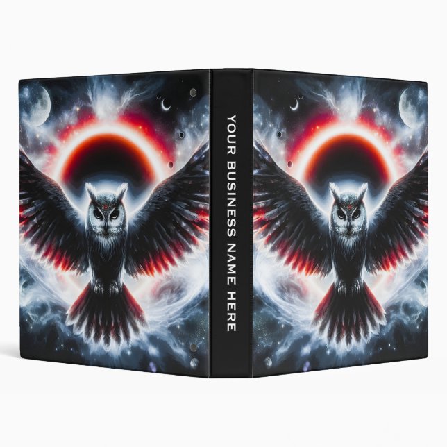 Mystical Cosmic Celestial Owl Binder (Background)