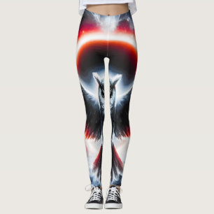Mystical Cosmic Celestial Owl Leggings