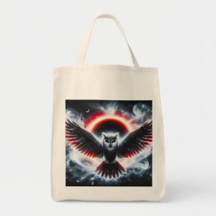 Mystical Cosmic Celestial Owl Tote Bag