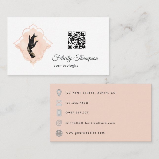 Mystical Cosmic QR Code Business Card (Front/Back)