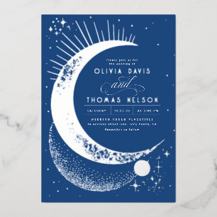 Mystical Crescent Moon Starry Night Boho Wedding