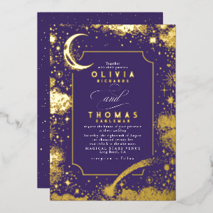 Mystical Crescent Moon Starry Night Boho Wedding