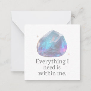 Mystical Crystal Affirmation  Card