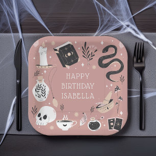 Mystical Crystal Fortune Teller Birthday Party Paper Plate