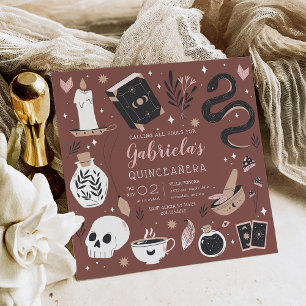 Mystical Crystal Fortune Teller Quinceanera Invitation