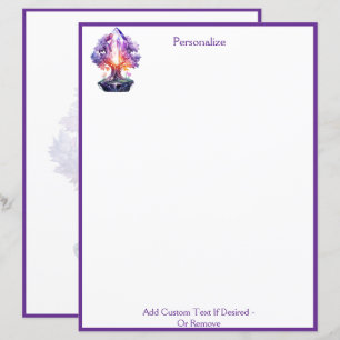 Mystical Crystal Tree Radiant Gemstone Fantasy Art