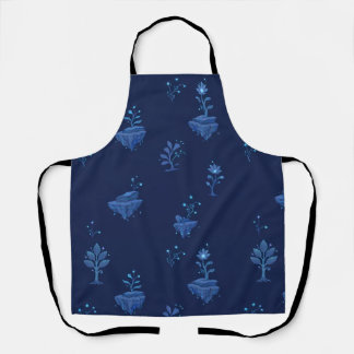 Mystical Cyberpunk Botanical Elements in Midnight Apron