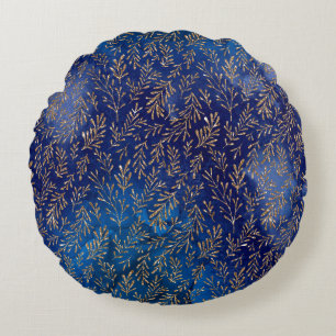 Mystical Dark Mermaid Scales & Ocean Trident illow Round Pillow