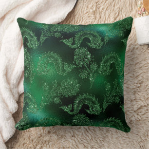 Mystical Dark Mermaid Scales & Ocean Trident illow Throw Pillow