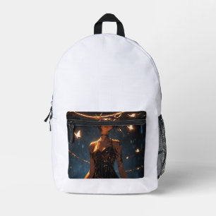 Mystical Deer Girl Mug - Fantasy Anime Woman with  Printed Backpack