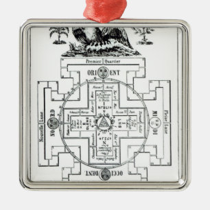 Mystical diagram of Solomon's Metal Ornament