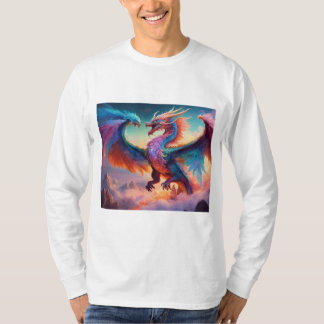 Mystical Dragon and Phoenix Painting Tshirt
