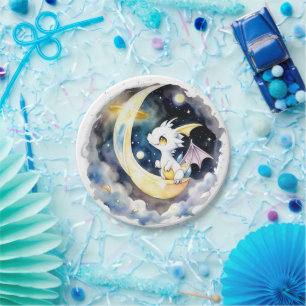 Mystical Dragon Baby Shower Paper Plate
