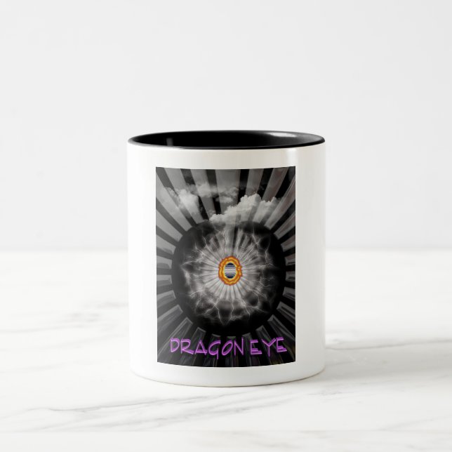 Mystical Dragon Eye Two-Tone Coffee Mug (Center)