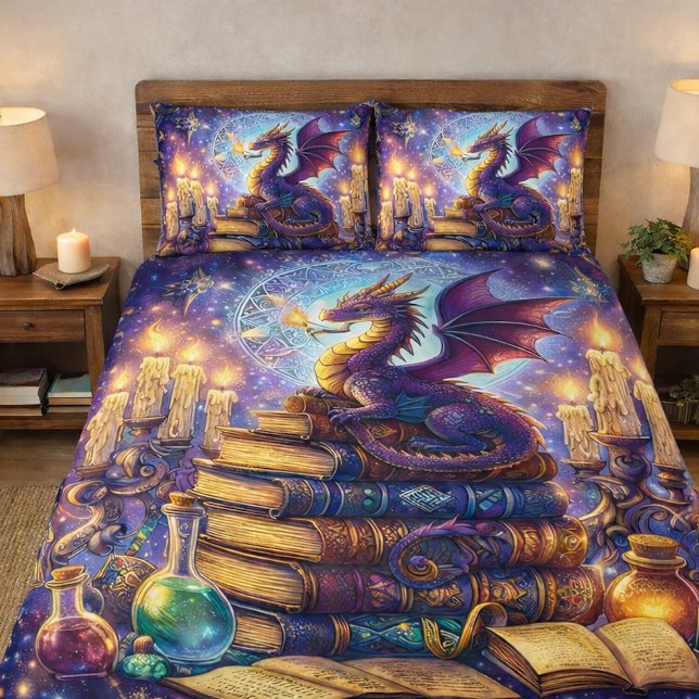 Mystical Dragon Wizard Books Pillowcase (Creator Uploaded)