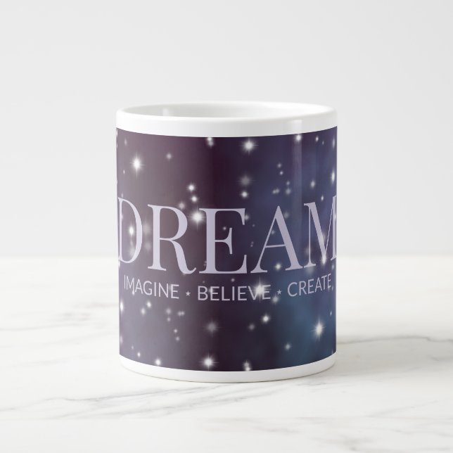 Mystical Dream Dusty Violet Large Coffee Mug (Front)