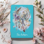 Mystical Dreamcatcher Fairy Aqua iPad Mini Cover<br><div class="desc">This mystical iPad cover has an enchanting dreamcatcher featuring a lovely fairy, flowers, feathers and delicate foliage. Personalized with your name, this magical case is sure to have a calming vibe for your iPad. You can change font, text colour or background colour if you wish by clicking "Edit Using Design...</div>