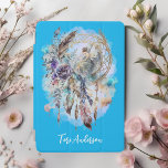 Mystical Dreamcatcher Fairy Blue iPad Mini Cover<br><div class="desc">This mystical iPad cover has an enchanting dreamcatcher featuring a lovely fairy, flowers, feathers and delicate foliage. Personalized with your name, this magical case is sure to have a calming vibe for your iPad. You can change font, text colour or background colour if you wish by clicking "Edit Using Design...</div>