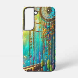 Mystical Dreamcatcher in Window Purple Green Samsung Galaxy Case