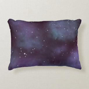 Mystical Dusty Violet Galaxy Throw Pillow