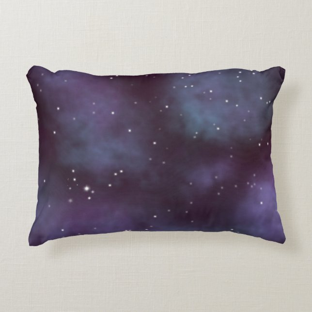 Mystical Dusty Violet Galaxy Throw Pillow (Front)