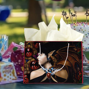 Mystical Elf Dragon Companion Butterfly Fantasy Large Gift Bag