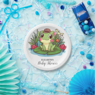Mystical Enchanted Frog Baby Shower Paper Plate