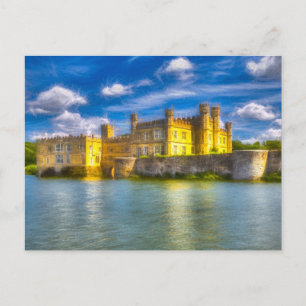 Mystical English Castle Art Postcard