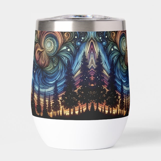Mystical Ethereal Art with Trees and Night Sky  (Front)
