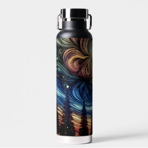 Mystical Ethereal Art with Trees and Night Sky Water Bottle