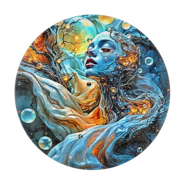 Mystical Ethereal Serenity Art Cutting Board (Front)