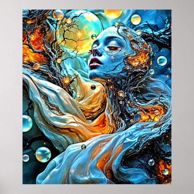 Mystical Ethereal Serenity Art Poster (Front)