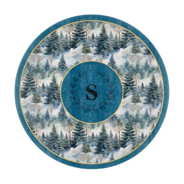 Mystical Evergreen Forest Cutting Board (Front)