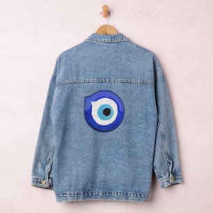 Mystical Evil Eye Denim Jacket