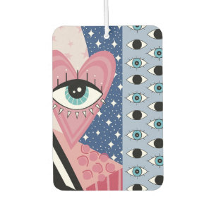 Mystical Evil Eye Heart Pop Art Retro Celestial Air Freshener