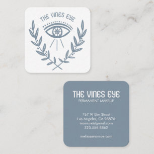 Mystical Eye and Vines Elegant Boho Square Business Card