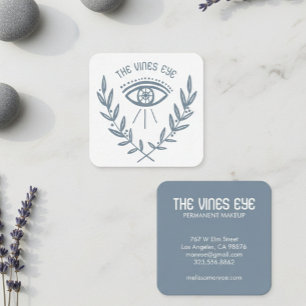 Mystical Eye and Vines Elegant Boho Square Business Card