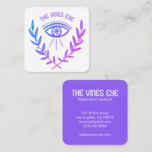 Mystical Eye and Vines Elegant Boho  Square Business Card