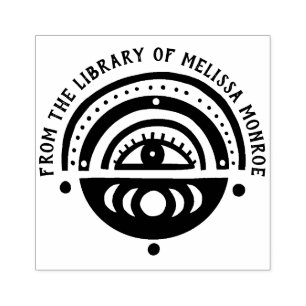 Mystical Eye Boho From The Library of Personalized Rubber Stamp