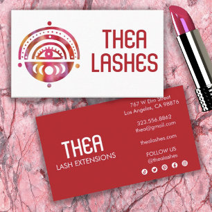 Mystical Eye Elegant Boho Watercolor Aesthetician  Business Card