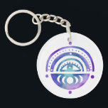 Mystical Eye Magical Elegant Boho Watercolor  Keychain<br><div class="desc">Add your own text to customize this design.
Visit my shop for more fun designs or contact me for custom work!
THANK YOU! And please tag me on instagram at @shoshannahscribbles too! Thanks! :)</div>