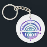 Mystical Eye Magical Elegant Boho Watercolor  Keychain<br><div class="desc">Add your own text to customize this design.
Visit my shop for more fun designs or contact me for custom work!
THANK YOU! And please tag me on instagram at @shoshannahscribbles too! Thanks! :)</div>