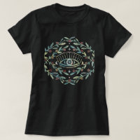 Mystical Eye Roses Vines Magical Boho Colourful