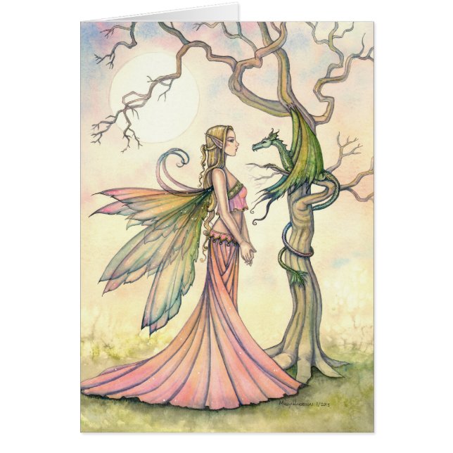 Mystical Fairy and Dragon Fantasy Art (Front)