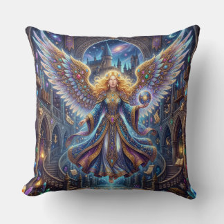 Mystical Fantasy Angel Supernatural Academy Decor Throw Pillow